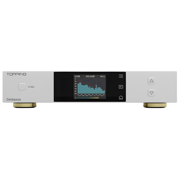 Topping Audio 01 0008 CENTAURUS R2R DAC Bluetooth Dönüştürücü (Gümüş) | Tam Balanslı Ayrık Devre Doğal Analog Ses